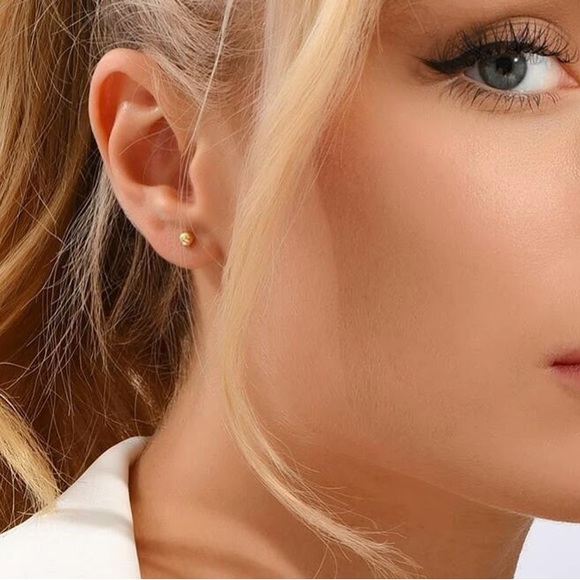 🔵𝟲𝟱%𝗢𝗙𝗙 𝗯𝘂𝗻𝗱𝗹𝗲𝘀 𝟯+🔵 NEW 3 mm Ball Stainless Steel Stud Earrings - Picture 4 of 14